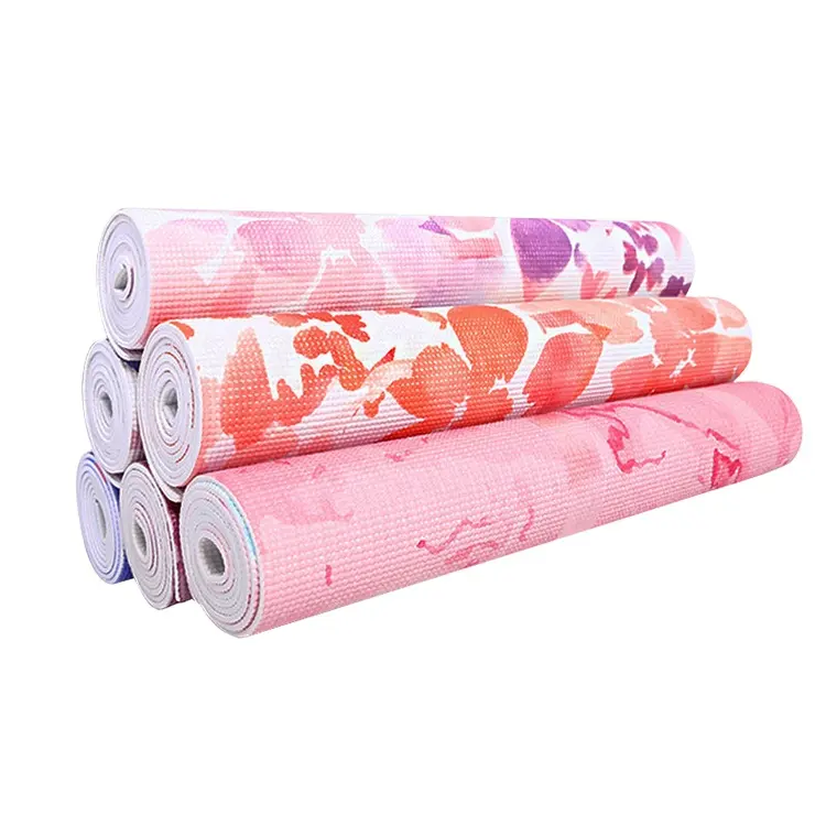 Eco Friendly Digital Organic PVC Custom Print OEM Yoga Mat 5mm Anti Slip Non-slip No Smell Yoga Mat