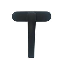 Manija de ventana de aleación de aluminio negra de venta directa de fábrica, longitud de horquilla personalizable para herrajes de ventana de apertura exterior, suministro para proyectos.