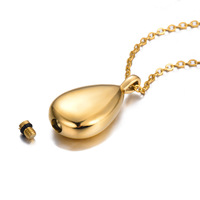 Nouveau Collier Pendentif Urne Funéraire Goutte d'Eau pour Animaux de Compagnie en Acier Inoxydable, Flacon de Parfum Tendance, Vente en Gros, Nom Personnalisé, Unisexe, Cadeau Souvenir