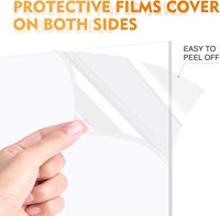 Lot de 10 feuilles de plexiglas acrylique transparent de 5x7 pouces, épaisseur 0,043 pouces, pour présentoirs de bricolage, artisanat, cadres photo, projets
