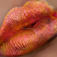 Shimmer Metallic Chameleon Rouge à lèvres liquide Vegan Multichrome Changement de couleur Longue durée Brillant à lèvres magnifiquement étiqueté