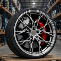 Velg Racing Alloy Y Spoke Deep Concave Silver Chrome DW Custom 17 18 19 20 Inch untuk Mobil Sport Audi BMW Premium Aero High Upgrade