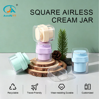 Pot à crème sous vide en plastique personnalisable avec couvercle à vis pour crème pour le visage, lotion, crème pour les yeux - Recyclable, adapté aux voyages, cosmétique
