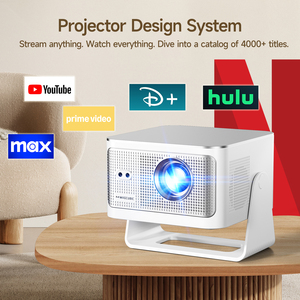 Proyector Inteligente Android 14 para el Hogar, 1080P, HY350, 900 ANSI, Corrección Trapezoidal Automática, Reconocimiento de Pantalla, Control Remoto IR, WiFi 6, Tiro Corto - Product Image 2