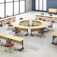 Meubles pliables portables classiques personnalisés pour la formation scolaire Table longue Tables de bureau pliantes