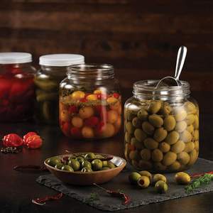 64oz Lave-Vaisselle Bocal à Conserves En Métal Couvercle Hermétique Large Bouche Demi Gallon Bocal En Verre - Product Image 5