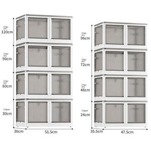 Estante plegable de <span class=keywords><strong>4</strong></span> colores, organizador de cajones, ropa transparente, cajas de almacenamiento de juguetes, contenedores, ruedas rodantes, almacenamiento cuadrado de plástico transparente - Product Image 6