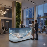 Nouvelle Façade LED Courbe Portable P2.5 à Densité de Pixels Personnalisée Fumashi pour Cabine DJ, Haute Clarté, pour Divertissement Intérieur