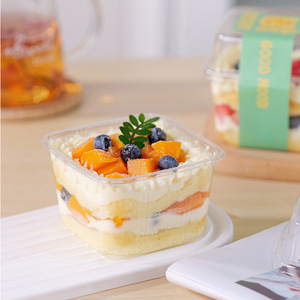 Boîte d'emballage pour gâteau aux fruits <span class=keywords><strong>au</strong></span> lait, boîte à mille couches, boîte transparente pour crème aux fruits, gobelet à crème, mousse, <span class=keywords><strong>yaourt</strong></span>, glace, pâtisserie - Product Image 2