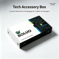 Boîte en papier pliable pour accessoires technologiques personnalisés, emballage pour accessoires électroniques