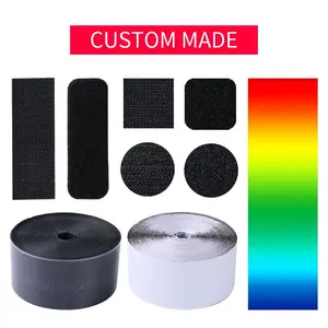 Custom Printed Nylon Soft Fabric Carton Tape Roll Self Adhesive Fastener Hook And Loop Tape