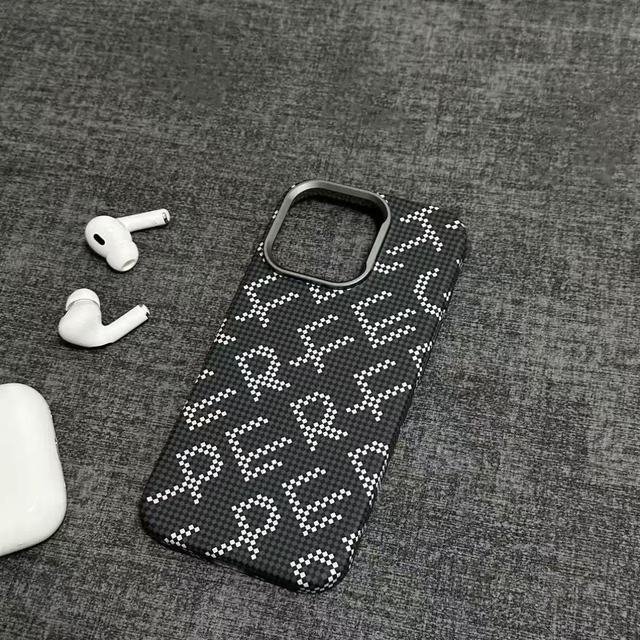 Compatible for Apple iPhone 15 17 Carbon Fiber Texture Magnetic Phone Case Metal Lens Shockproof Protective Cover 16 17 Pro Max