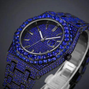 Relojes para Hombre, Especiales y Modernos, con Calendario, Manecillas Luminosas, Estilo Hip Hop, Reloj de Pulsera con Esfera Completamente Decorada con Diamantes de Imitación - Product Image 2