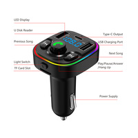 G47 20W untuk Pemutar MP3 Mobil Modulator FM Dual USB Type-C PD QC3.0 5V/3A Pengisi Daya OTP untuk Laptop Jam Tangan Pintar Earphone
