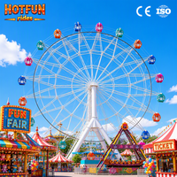 Équipement de grande roue de 38 m pour parcs d'attractions, fabricants de grandes roues, grande roue géante, attraction de fête foraine en plein air
