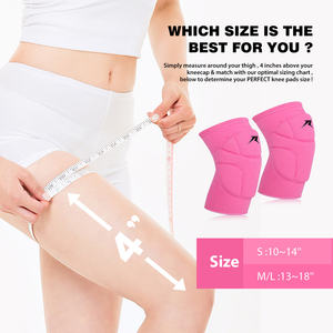Genouillères de volley-ball, genouillères de soutien de danse pour hommes femmes avec une protection élevée, genouillères roses - Product Image 5