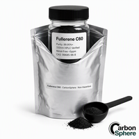 Poudre de fullerène C60 CAS 99685-96-8 Pureté 99,95%+ Poudre noire Carbonsphère pour la cosmétique et la R&D biomédicale
