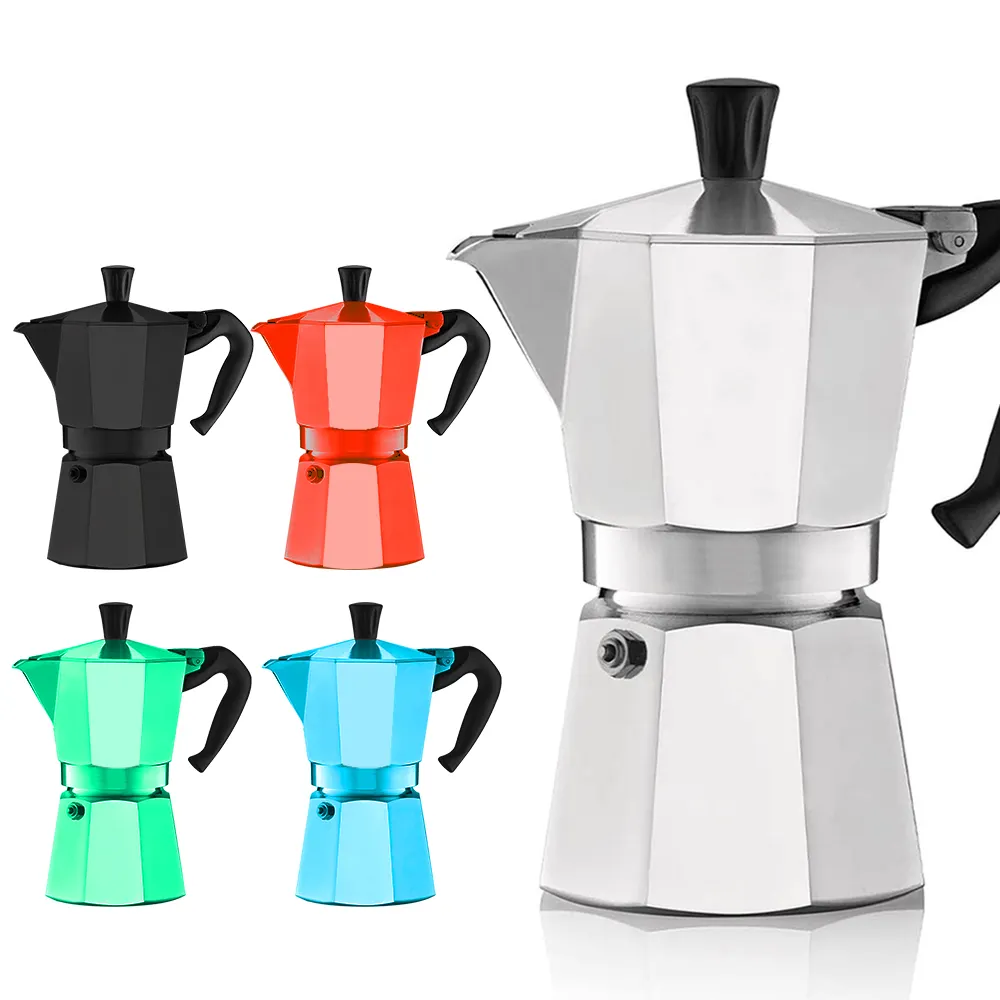 Kommerzielle Induktion Benutzer definierte moderne Aluminium-Herdplatte Klassische italienische Kaffee maschine Elektrischer Espresso Moka Pot Maker