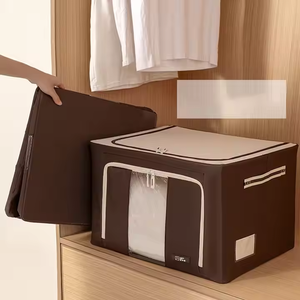 2024 66L gấp khung thép thân thiện với môi trường hiện đại styish quần áo lưu trữ hộp công suất lớn 600D không thấm nước Oxford vải mục tiêu - Product Image 4