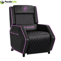 Fauteuil inclinable de jeu de luxe moderne CY avec massage, en cuir PU et structure en bois massif - Siège individuel pour salon et salle de jeux