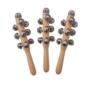 Sonajero de Madera Popular, Sonajero Cruzado, Juguete Musical Educativo para el Aprendizaje Temprano - Product Image 1