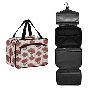 Hawaiian New Arrival Custom Ohia Lehua Floral <b>Toiletry</b> Zipper Makeup Brush Organizer <b>Storage</b> Bag for Woman Cosmetics Travel - Product Image 1