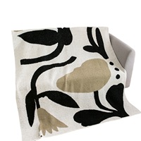 Couverture en velours à demi-bord minimaliste personnalisable motif solide tricoté printemps été canapé sieste pour personne seule utilisation au bureau