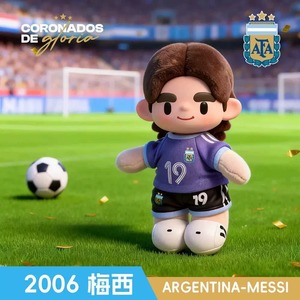 Scatola Misteriosa Ufficiale della Nazionale Argentina con Peluche di <span class=keywords><strong>Messi</strong></span>, Giocattolo da Collezione con Stella del Calcio - Product Image 2