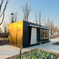 Maisons préfabriquées à vendre, unité alimentaire mobile modulaire pour le petit-déjeuner, le déjeuner et le dîner avec système de lancement facile, bar alimentaire mobile