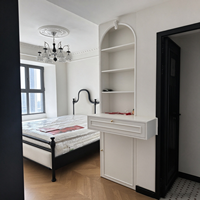 Meubles de cuisine sur mesure pour toute la maison, portes en bois, panneaux muraux, buffet, meuble-lavabo de salle de bain, luxe contemporain, villa duplex