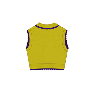 <span class=keywords><strong>Gilet</strong></span> en tricot court de couleur rose de haute qualité personnalisé en usine pour fille, été, matière acrylique, haut en tricot - Product Image 6