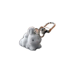 Porte-clés, sacs, pendentifs, accessoires, cadeaux, porte-clés en résine floquée transfrontalière, animaux mignons, <span class=keywords><strong>petits</strong></span> lapins faits à la main - Product Image 5