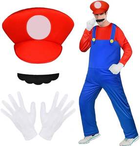 Nuevos hombres adultos Mario Luigi <span class=keywords><strong>Bros</strong></span> fontanero hermanos Cosplay disfraz traje - Product Image 4