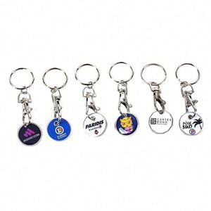 Promotional High Quality Blank Round Custom logo Metal <b>Engraved</b> Keychains Stainless Steel - Product Image 1