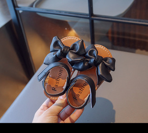 Pu Leather Sweet Girls <b>Sandals</b> Anti-slip Bowknot Girls Princess <b>Sandals</b> Soft Soled <b>Sandals</b> for Kids Girl - Product Image 3