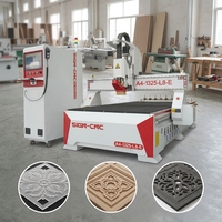 Router CNC Industrial Automático de Rendimiento Estable 4*8 pies con Rodamientos Syntec para Tallado de Madera Sólida de Nogal y Tableros de Melamina