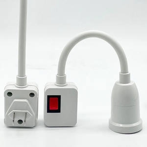 Portalámparas con tapa de rosca <span class=keywords><strong>E27</strong></span>, manguera de acero inoxidable, <span class=keywords><strong>enchufe</strong></span> de cable de la UE con alambre, precio de fábrica chino, soporte de luz Blub al por mayor - Product Image 4