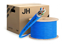 Kabel LAN FTP CAT5e Indoor 8-Conductor Tembaga Solid dengan Jaket PVC/LSZH Bersertifikasi CE RoHS Sesuai ISO/IEC11801