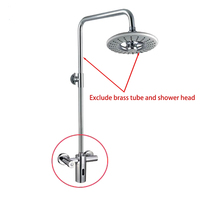 Douche automatique à capteur en laiton poli HY-618D Douche de bain sans contact avec finition de surface chromée