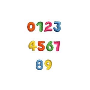 Mini patchs en tissu brodés de 2,5 cm avec des chiffres numériques utilisés pour décorer les vêtements, les sacs et les chapeaux, taille mini, mini lettre - Product Image 6