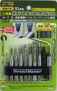 Kit de perçage et taraudage 10 pièces ESCO-EA829BE (tailles M3-M6) le plus vendu et fiable pour outils électriques (taraud avec guide) à prix abordable - Product Image 2