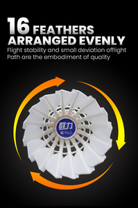 KUNLI Argent <span class=keywords><strong>Badminton</strong></span> Volant Logo Personnalisé Plume <span class=keywords><strong>de</strong></span> Canard <span class=keywords><strong>Badminton</strong></span> Volant Balle - Product Image 6