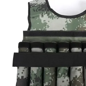 سترة فولاذية مرجحة مخصصة قابلة للتعديل 10 من الفولاذ لتدريب اللياقة البدنية التمويه الوظيفي ، - Product Image 2