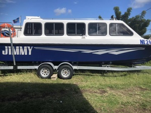 Grandsea Bateau-taxi touristique à grande vitesse de 28 pieds, en fibre de verre, petit bateau de passagers avec moteur, à vendre - Product Image 2