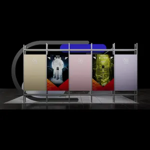 Perfume Kiosk Showcase With Light For Display Electronic Product Kiosk Design Glass Luxury Mall 3D Perfume Display Kios