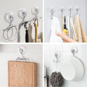 Kitchen Bathroom Shower Wall Mount Plastic Powerful Vacuum Towel Suction Cup Hanger Holder <strong>Hooks</strong> - Product Image 5
