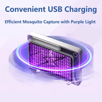 Lampe anti-moustiques électrique LED commerciale rechargeable, veilleuse USB murale à lumière violette pour chambre et camping