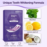 Kit de Blanqueamiento Dental Profesional de Lujo PAP+ Sin Peróxido - Gel Morado de Alta Potencia - No Sensibilizante, 14 Tiras para un Blanqueamiento Rápido en 7 Días