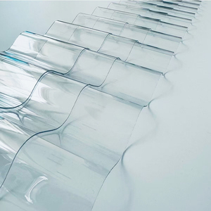 Feuilles de polycarbonate ondulées par vagues utilisation de parc de toit extérieur moderne clair Protection UV certifiée ISO/CE Durable écologique - Product Image 2