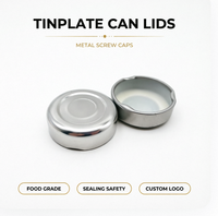 Tapas Metálicas de Hojalata de Color Liso en Stock, de 30mm, 38mm, 58mm, 70mm, 82mm, en Negro, Blanco y Plata, Aptas para Alimentos y Ecológicas para Botellas